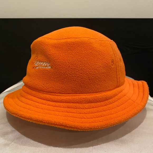 Supreme orange polartec crusher bucket. Fleece used. Size medium/large - Picture 5 of 5